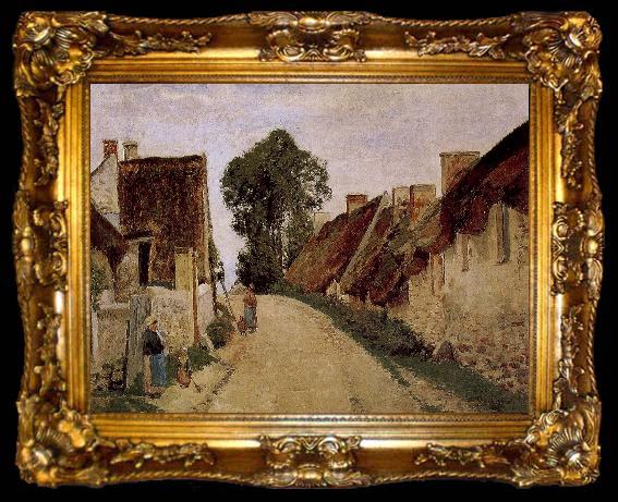 framed  Camille Pissarro Overton village cul-de sac, ta009-2
